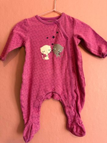 grenouillère coton rose orchestra 🐱 craquante