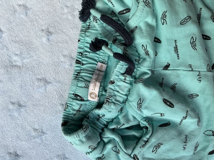 short turquoise motifs surf lien de serrage taille élastique 3 mois lulu castagnette - photo numéro 7