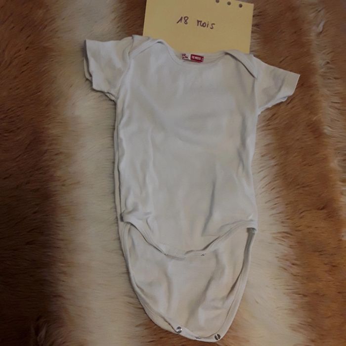 Body été blanc bébé fille ou garçon mixte 18 mois