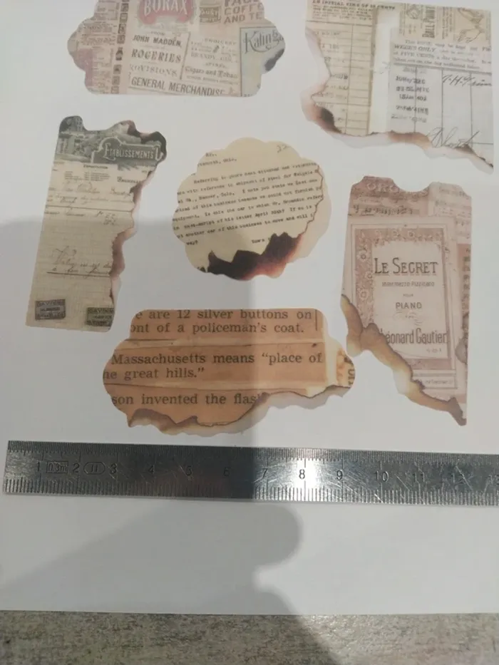 Lot de stickers motif lettre ancienne (lot C) - photo numéro 4