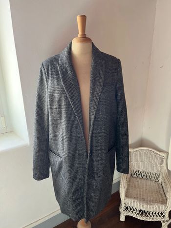 Manteau noir droit La Redoute - taille 38