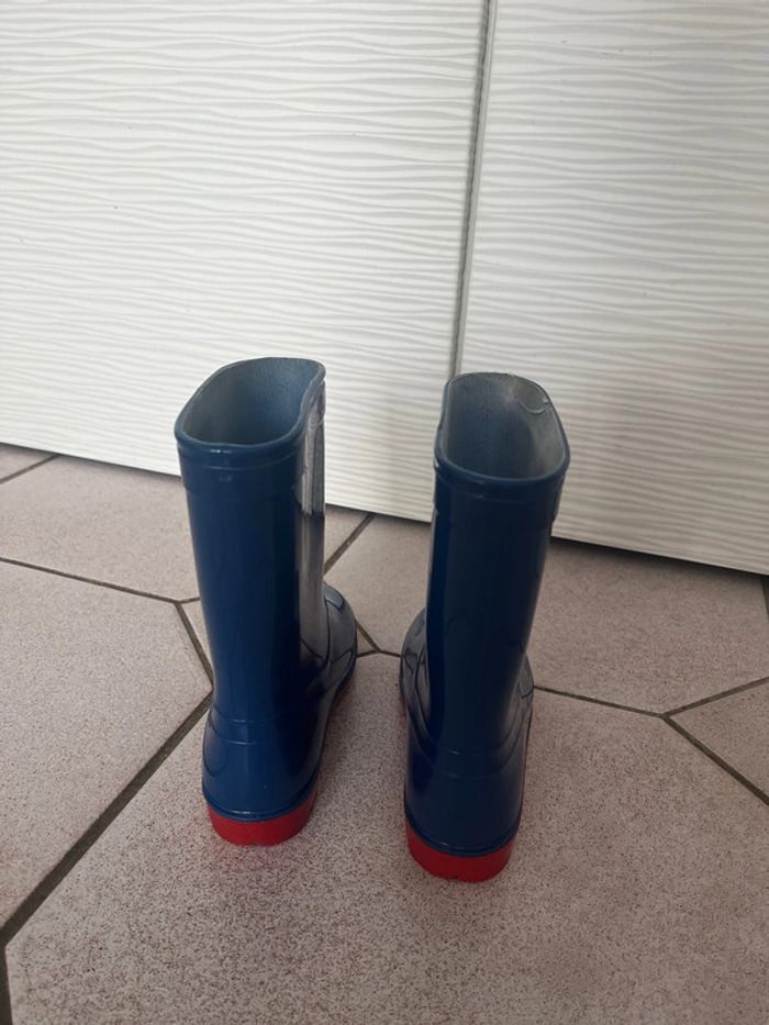 Paire de bottes bleues et rouge pointure 28 - photo numéro 2