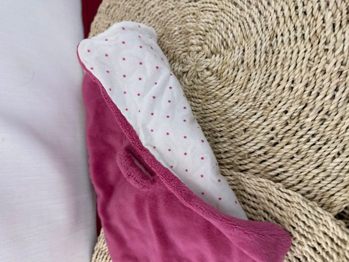 Souris OBAIBI doudou carré plat rose étoiles - photo numéro 2