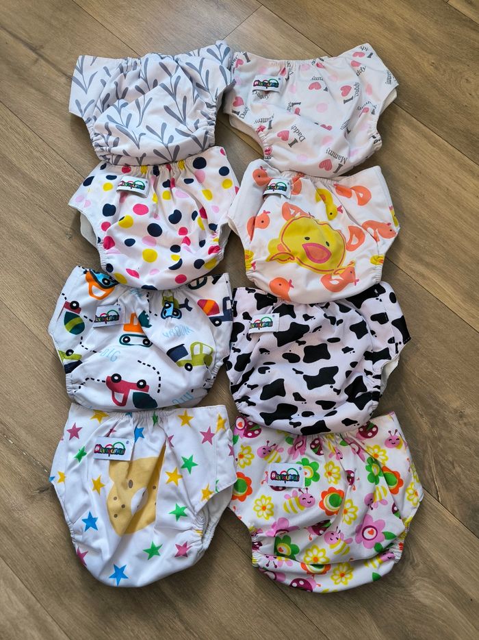 Lot de 8 couches lavables évolutives Qianqunui - photo numéro 2