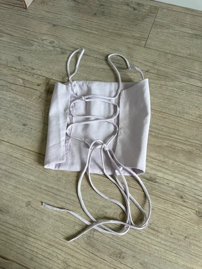 Top Zara Lila XS dos nu lien