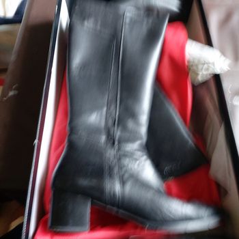 Bottes cuir noires