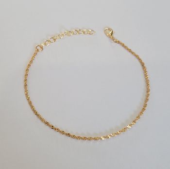 CHAINE CHEVILLE TORSADEE DOREE ! NEUVE