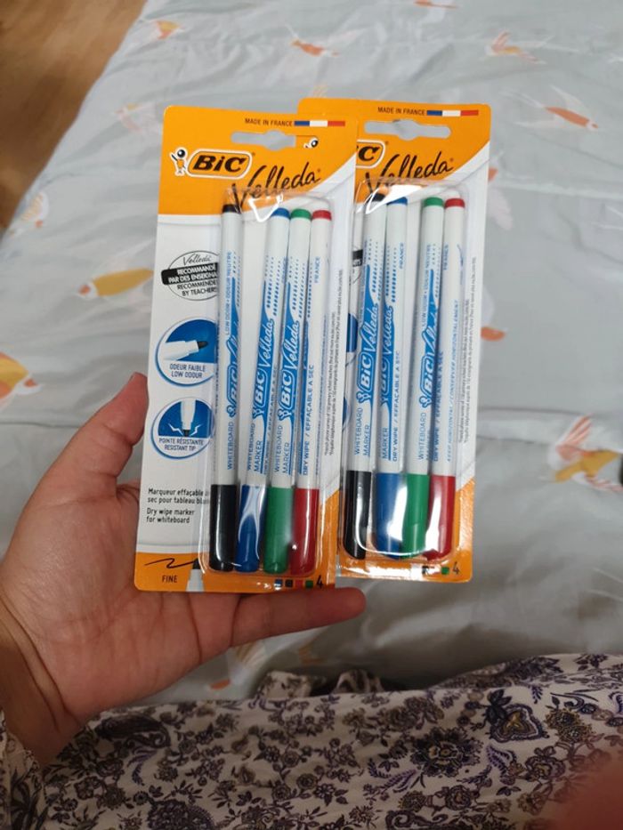 Lot de 2 paquets de feutres bic velleda - photo numéro 3