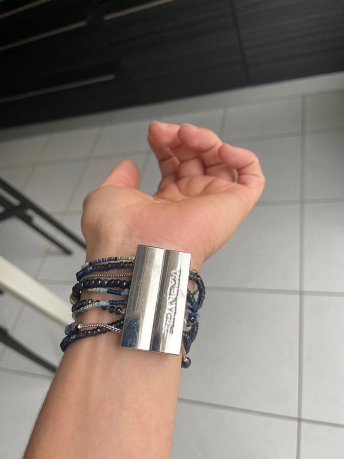 Bracelet hipanema bleu argent - photo numéro 3