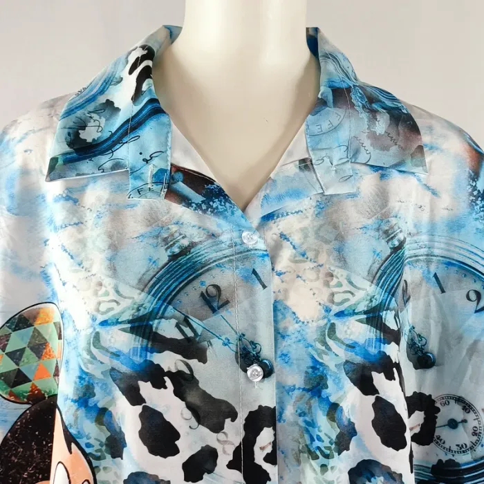 Long chemisier oversized Mickey Fantaisie - Made in Italy - S estimé A1189 - photo numéro 6