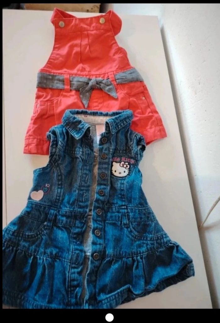 Lot de 2 robes en jean 6 mois