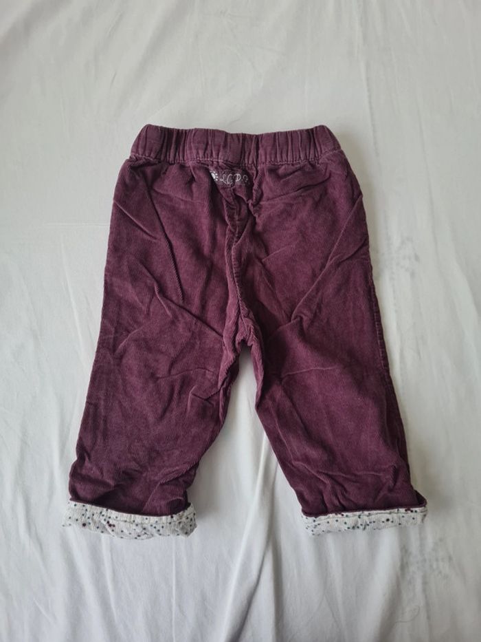 Pantalon en velours doublé 12 mois - photo numéro 2
