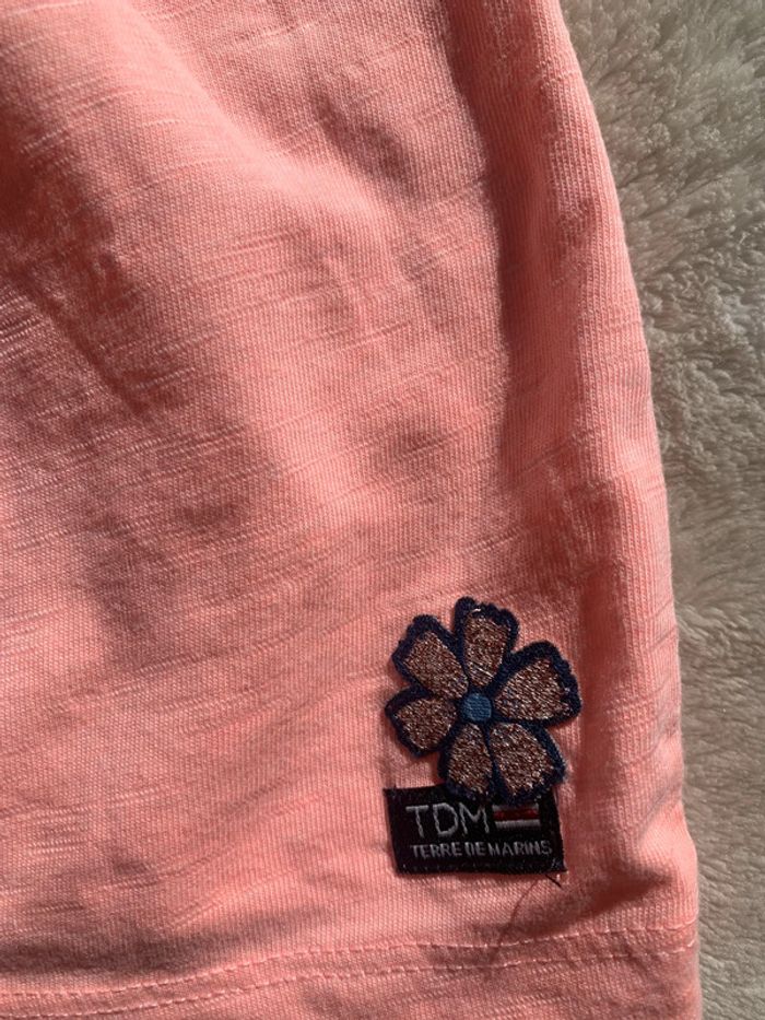 Lot Tee-shirt Terre de Marin et Short Grain de Blé Corail et Bleu 3 Ans - photo numéro 4