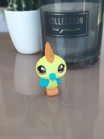 Littlest Pet Shop #2279 green teal Woodpecker bird