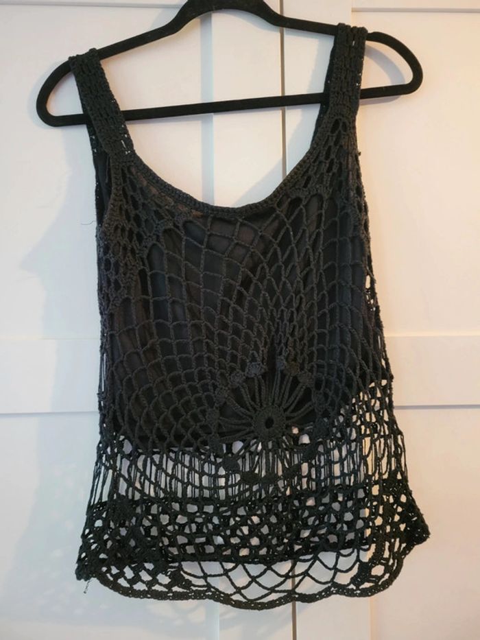 debardeur dentelle crochet