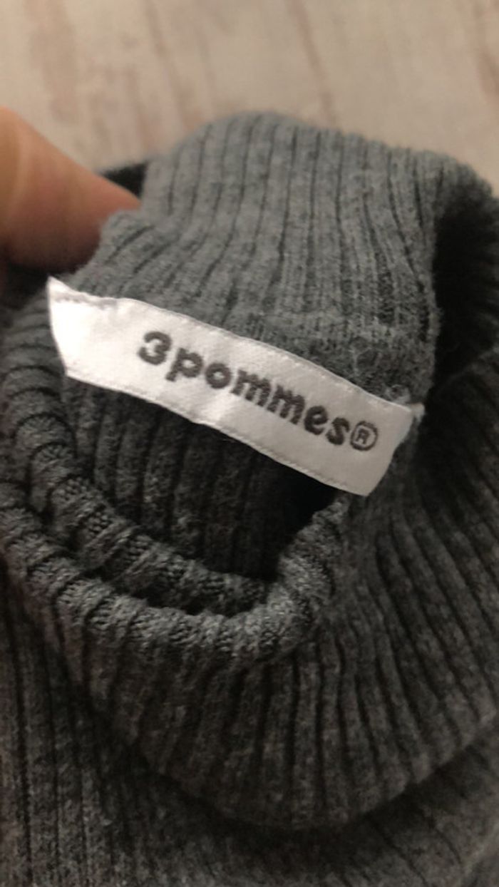 3 pommes - Pull col roulé fille 3ans - photo numéro 6