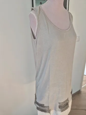 Débardeur long beige