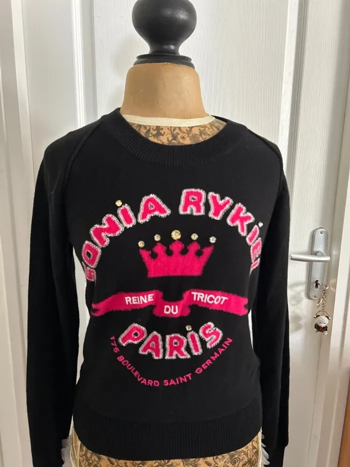 Magnifique pull avec écritures Sonia Rykiel taille S