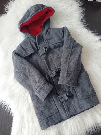 Parka duffle-coat gris à capuche 4 ans - 102cm