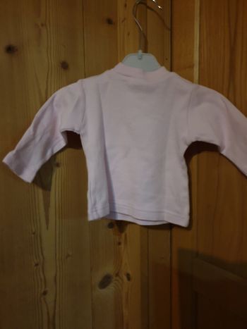 T shirt manches longues rose - taille 6 mois