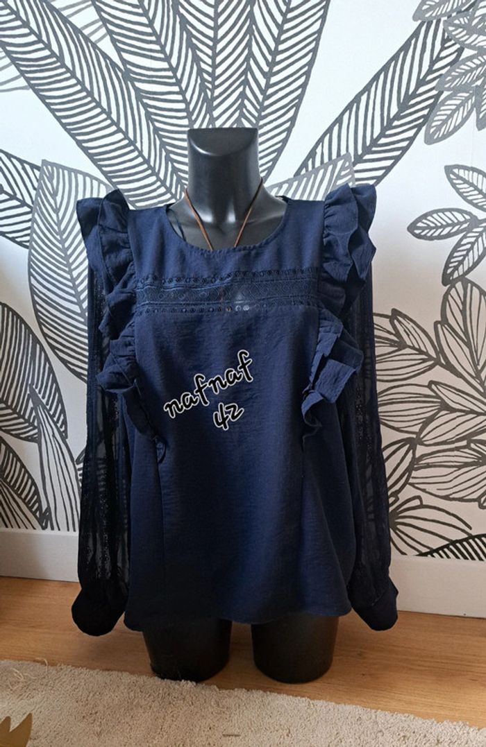 blouse à volants nafnaf 42🌺