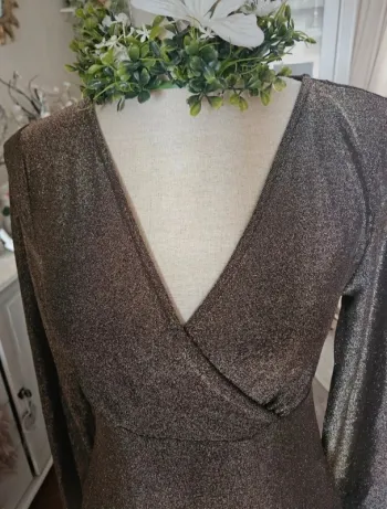 Body marron pailleté Kiabi Taille M Neuf