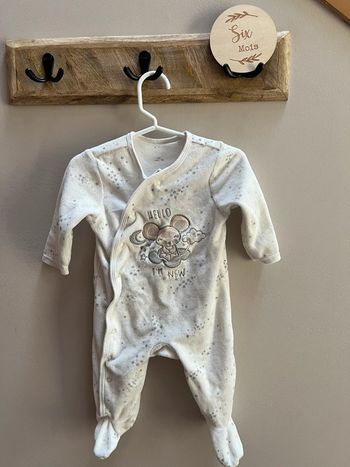 Pyjama blanc souris 6 mois primark