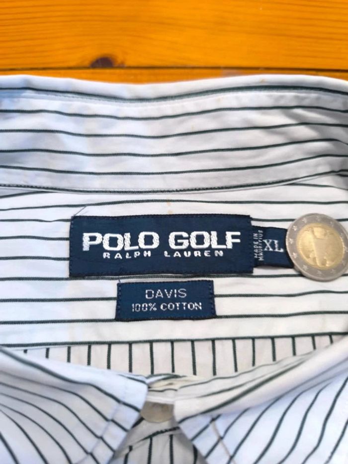 Chemise à rayures - Ralph Lauren Polo Golf - Davis - Logo brodé noir - Noir, blanc - Taille XL - photo numéro 8