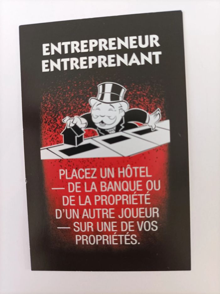 Carte entrepreneur entreprenant pièce détachée Monopoly édition tricheurs Hasbro gaming #A28 - photo numéro 2