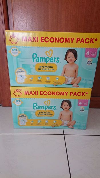 180 Couches pamper taille 4 pamper premium protection