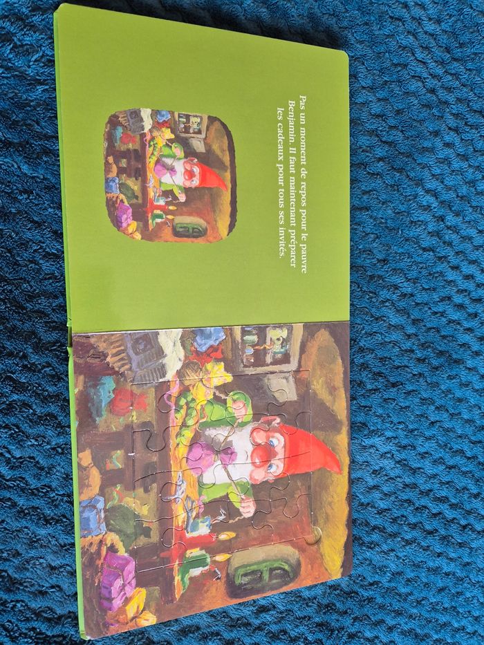 Livre enfants puzzle la fête de Benjamin le lutin - photo numéro 4