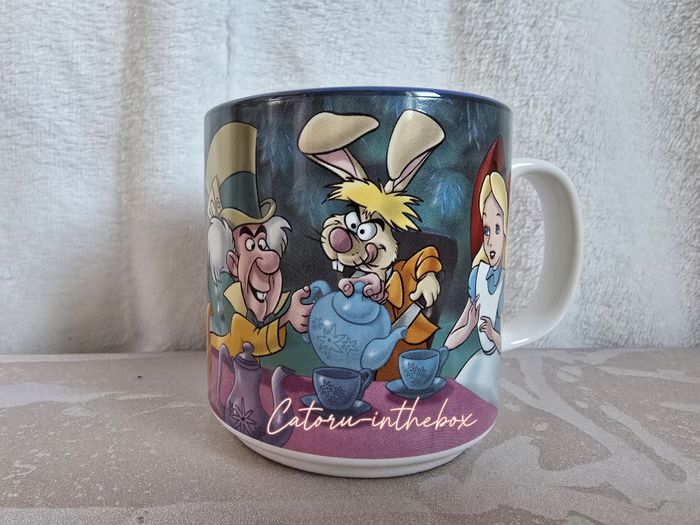 Tasse scène Disney Alice pays des merveilles Cheshire Lapin blanc - photo numéro 2