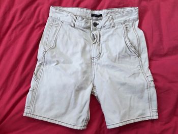 short en jean blanc crème pour enfant XXS (12-13ans)