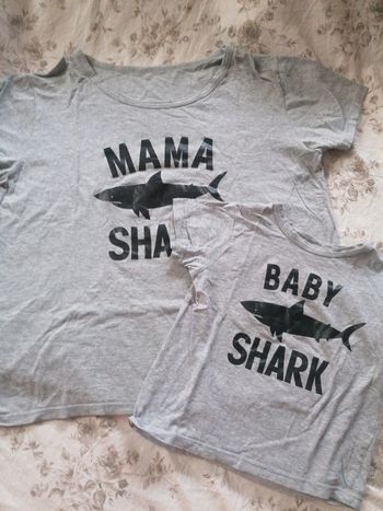 T shirt Mama shark baby shark