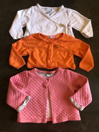 Lot gilet fille 18 mois