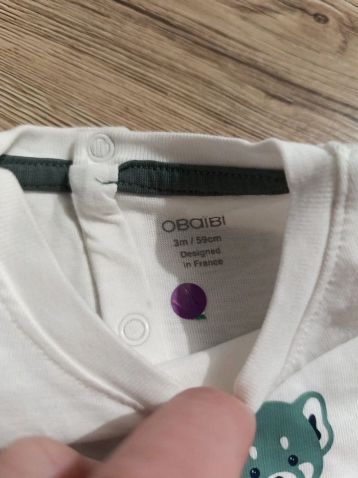 T-shirt obaïbi 3 mois - photo numéro 3