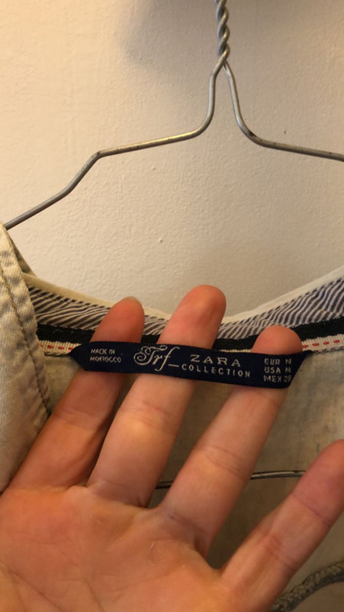 Chemise jeans Zara taille M effet usé - photo numéro 3