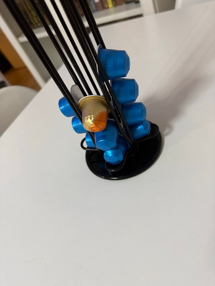 Porte capsules Nespresso rotatif – métal noir