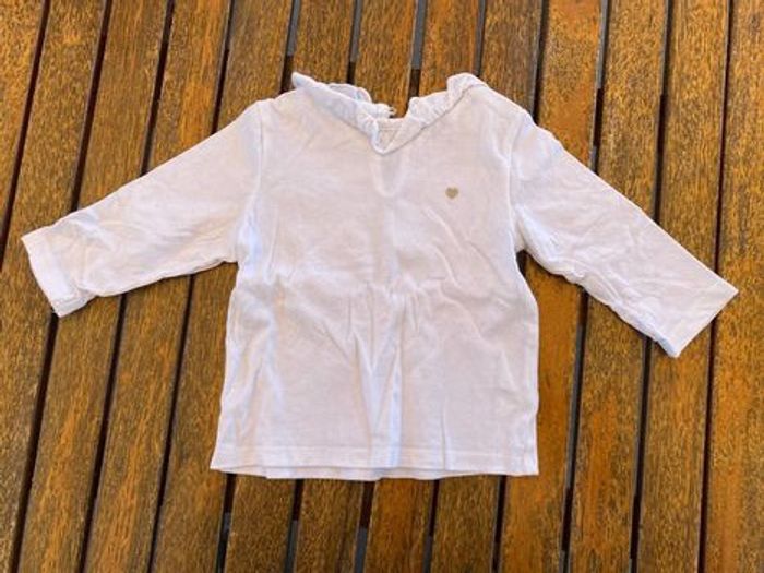 T-shirt manches longues coeur 6 mois