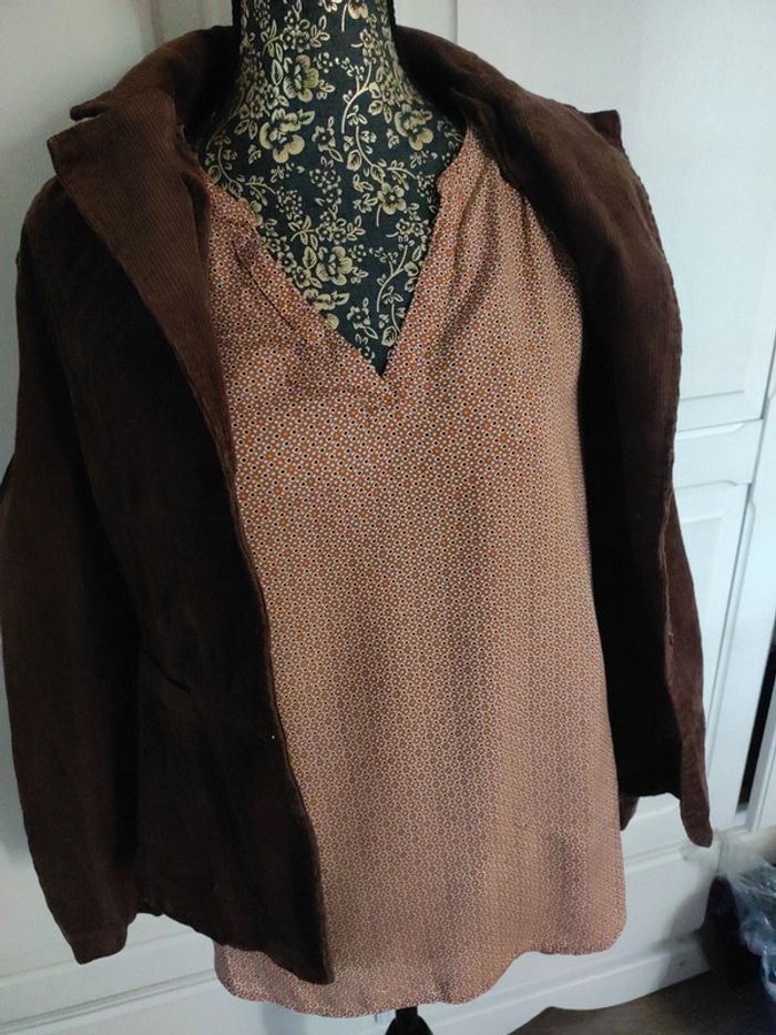 Veste velours et blouse - photo numéro 2