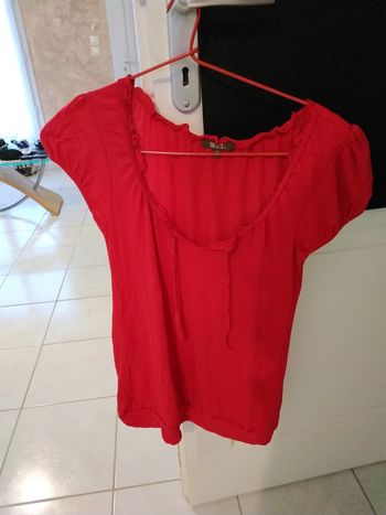 T shirt été grain de malice rouge taille S