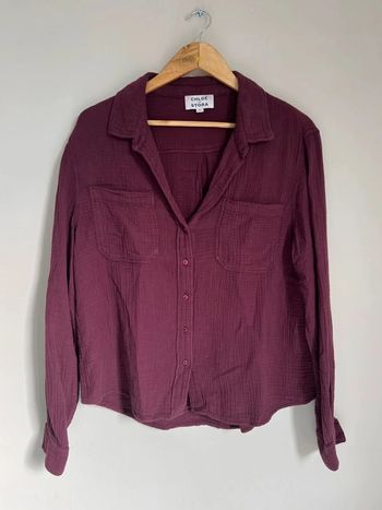 Chemise bordeaux gaze