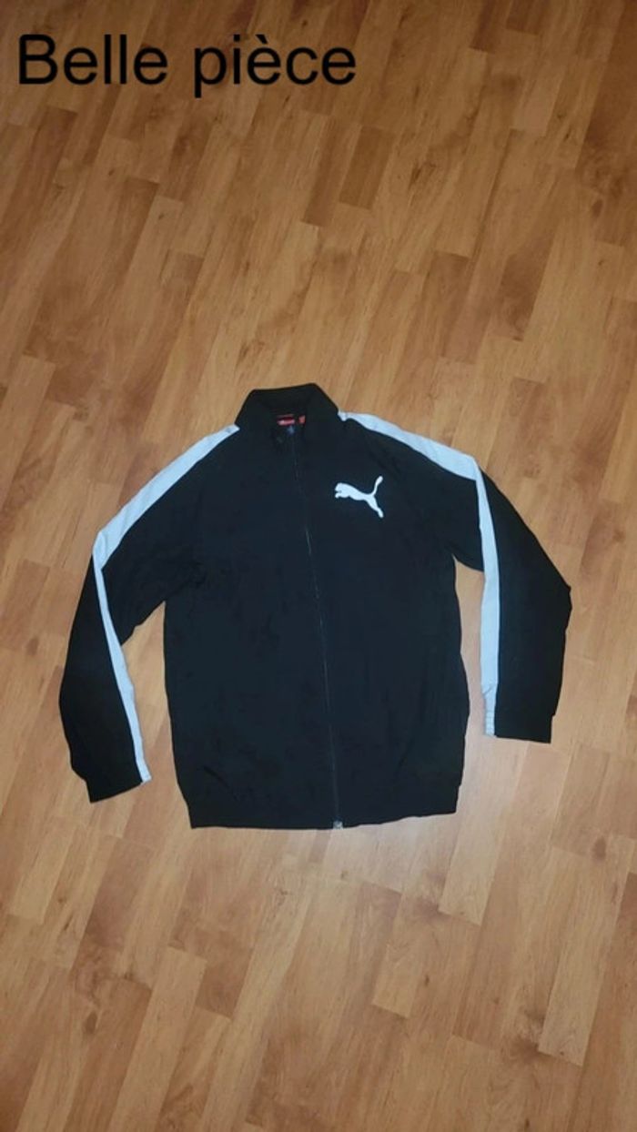 Veste puma noir et blanc