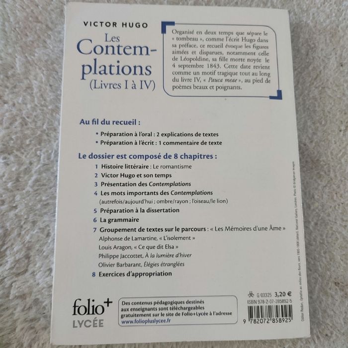 Livre Les Contemplations Livres I à IV - photo numéro 2