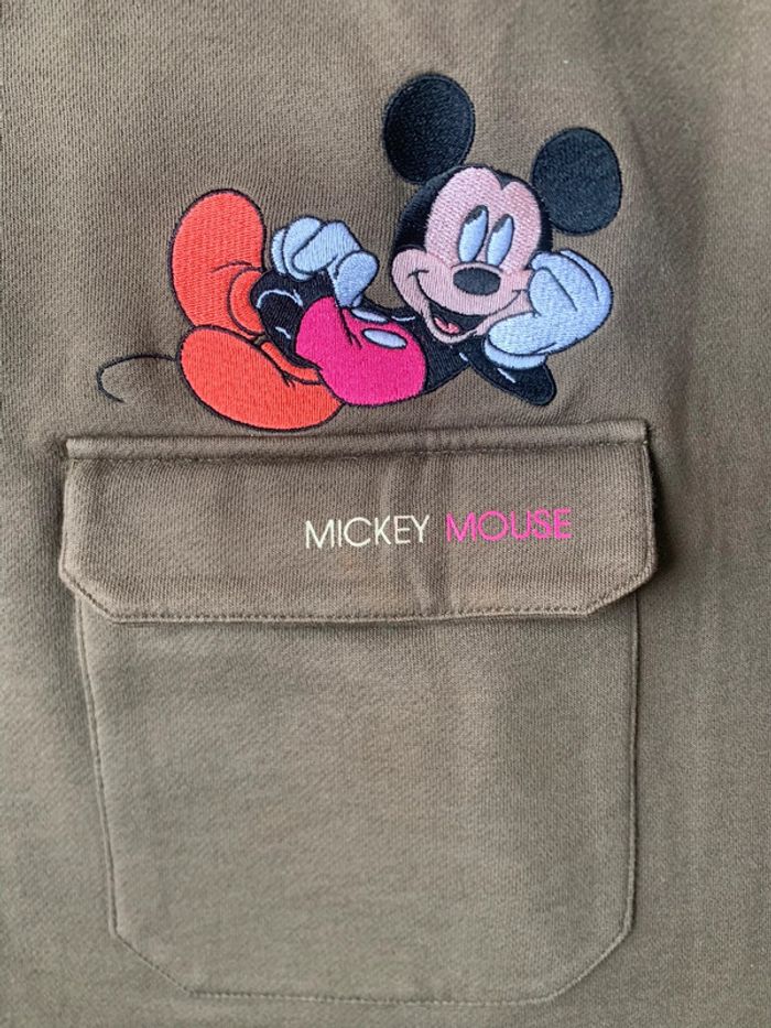 Gilet khaki Mickey Mouse avec poches - photo numéro 4