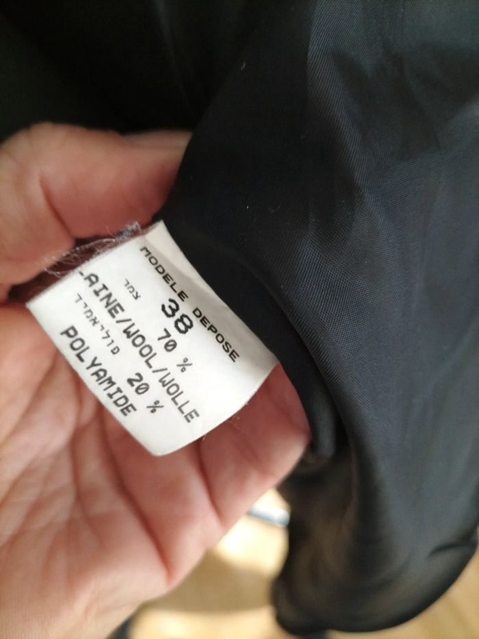 Manteau Cachemire et laine noir fermeture Zip - photo numéro 9