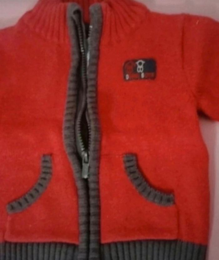 Gilet zippé garçon 3 mois - photo numéro 2
