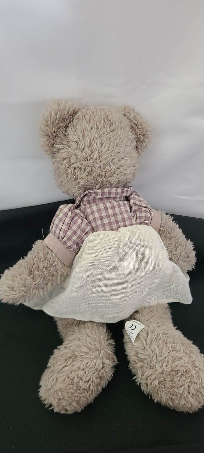 Peluche Doudou Ours Nounours DMC Hauteur 20 Cm Assis - photo numéro 4
