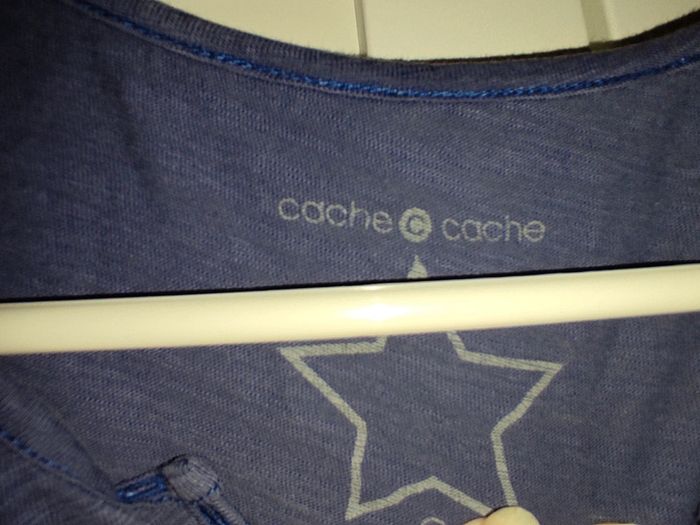 Tee Shirt bleu avec décoration étoiles - Cache Cache - photo numéro 2