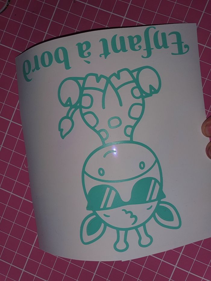 Stickers enfant à bord girafe